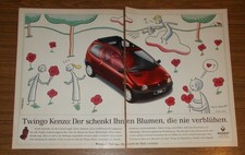 Seltene Werbung RENAULT TWINGO KENZO schenkt Ihnen Blumen 1995 comprar usado  Enviando para Brazil
