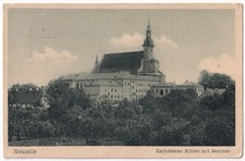 AK PK Neuzelle Kościół katolicki z seminarium przebiegł w 1924 roku n. Berlin na sprzedaż  Wysyłka do Poland