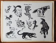 Folha flash tatuagem nacional vintage tradicional original 1981 Texas, Beachcomber comprar usado  Enviando para Brazil
