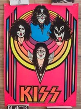 KISS SUPER RARO Vintage 1976 Aucoin Veludo Preto Claro 20x28 Pôster Artes Profissionais Muito Bom Estado comprar usado  Enviando para Brazil