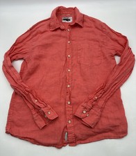 Usado, Camisa masculina Onda De Mar 100% linho com botões logotipo coral rosa GG #37298 comprar usado Usado, Camisa masculina Onda De Mar 100% linho com botões logotipo coral rosa GG #37298 comprar usado  Enviando para Brazil