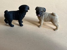 Usado, Boneco Schleich PUG Dog 16381 16382 macho fêmea animal aposentado HTF comprar usado  Enviando para Brazil