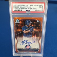 Usado, 2023 Bowman Safira Cromada Auto Moises Ballesteros #BSPA-MBS Laranja /25  comprar usado Usado, 2023 Bowman Safira Cromada Auto Moises Ballesteros #BSPA-MBS Laranja /25  comprar usado  Enviando para Brazil