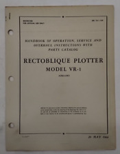 Usado, Plotter retoblíqua Abrams Instrument Co. modelo VR-1 HB de operações/serviço/revisão comprar usado  Enviando para Brazil