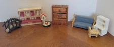 Móveis de madeira em miniatura decoração de sofá para sala de estar e quarto para casa de bonecas, usado comprar usado  Enviando para Brazil