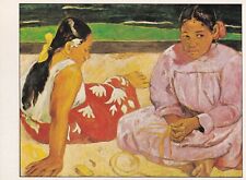 Carte CARD 10x15cm TABLEAU PEINTRE PAUL GAUGUIN FEMMES DE TAHITI texte au verso d'occasion  Bourg-de-Péage