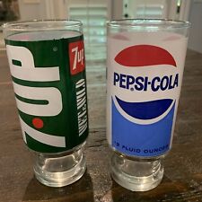 Vintage (década de 1970) Pepsi-Cola e 7-UP 12 oz. Copo de copo flutuante, usado comprar usado  Enviando para Brazil
