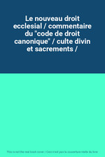 Nouveau droit ecclesial d'occasion  France