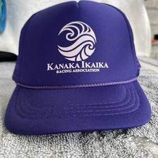 Chapéu de canoa Kanaka Ikaika roxo caminhoneiro corrida remo aquático OC1 SUP Havaí raro, usado comprar usado  Enviando para Brazil