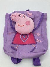 Mochila de pelúcia 3D Peppa Pig criança roxa limpa excelente comprar usado  Enviando para Brazil