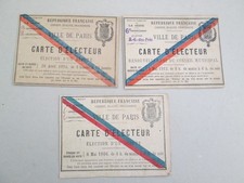 Cartes électeur paris d'occasion  Montlouis-sur-Loire