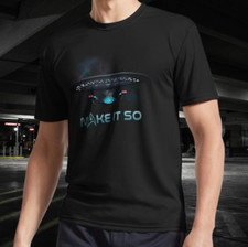 Camiseta Star Trek The Next Generation Make It So tamanho engraçado moda americana comprar usado  Enviando para Brazil