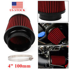Limpador de entrada de alto fluxo vermelho EUA 4"" filtro seco substituição de cone de entrada de ar frio comprar usado  Enviando para Brazil