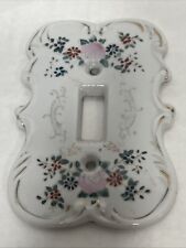 Cubierta de placa de interruptor de luz de cerámica de porcelana vintage ÚNICA floral Japón segunda mano  Embacar hacia Argentina