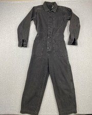 Usado, Macacão jeans Free People feminino pequeno preto uma peça manga longa botão para cima comprar usado  Enviando para Brazil