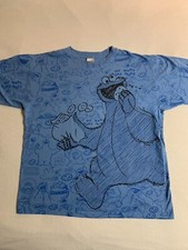 Camiseta vintage sesame Street Cookie Monster estampa por toda parte XL azul programa de TV boneco comprar usado  Enviando para Brazil
