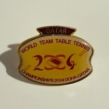 CAMPEONATO MUNDIAL DE TÊNIS DE MESA 2004. CRACHÁ DE BROCHE DOHA QATAR comprar usado  Enviando para Brazil