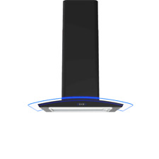 Campana extractora de ventilación Viceroy 60 cm negra de vidrio curvado WRCG60RFBK segunda mano  Embacar hacia Mexico