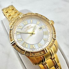 Usado, Invicta Angel Relógio Feminino de Ouro, Mostrador Branco Numerais Romanos 14995 - Nova Bateria comprar usado  Enviando para Brazil