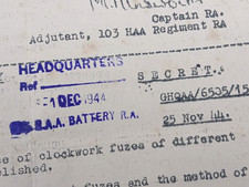 Ww2 secret document for sale  IPSWICH