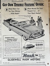 1956 newspaper nash for sale  Houlton