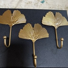 Ganchos de exibição de parede de metal folha de ginkgo tom dourado porta cabide conjunto de 3 comprar usado  Enviando para Brazil