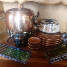 Fondue set kupfertopf gebraucht kaufen  Biebesheim