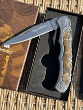 Faca de bolso vintage Laquiole lâmina cabo de madeira bainha caixa de couro masculina rara, usado comprar usado Faca de bolso vintage Laquiole lâmina cabo de madeira bainha caixa de couro masculina rara, usado comprar usado  Enviando para Brazil