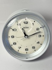Relógio despertador Seiko redondo branco, estilo vintage raro comprar usado  Enviando para Brazil