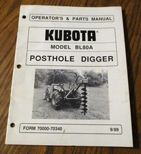 Kubota bl80 posthole d'occasion  Expédié en Belgium
