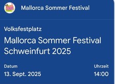 Verkaufe tickets mallorca gebraucht kaufen  Schweinfurt