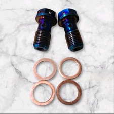 Par de parafusos Banjo de titânio real azul queimado M10x1.25 freios Brembo 13 gramas Harley comprar usado  Enviando para Brazil