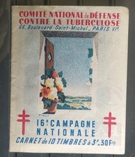 Carnet vignettes tuberculose d'occasion  Billom