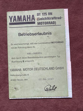 Betriebserlaubnis yamaha 125 gebraucht kaufen  Kulmbach