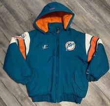 Jaqueta acolchoada atlética vintage anos 90 NFL autêntica Pro Line Miami Dolphins logotipo G comprar usado  Enviando para Brazil