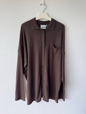 novo cardigã feminino lmnd limonada malha jumper top camisa marrom médio M 10 12 comprar usado  Enviando para Brazil