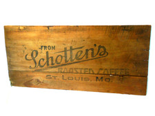 Usado, TAMPA DE LIXEIRA DE MADEIRA VINTAGE PUBLICIDADE CAFÉ TORRADO SCHOTTEN ST. LOUIS, MO comprar usado  Enviando para Brazil