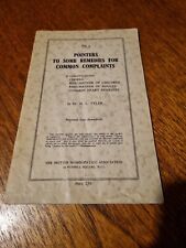 The British Homeopathic association, Pointers to some remedies for common  No 4 segunda mano  Embacar hacia Mexico