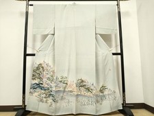 Iro Tomesode Kimono Tokamachi Yuzen Artist, Okamura Aofu, -Tomosode, cera leitosa P comprar usado  Enviando para Brazil