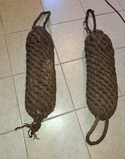 2 para-choques náuticos vintage 23" corda de cânhamo barco comprar usado  Enviando para Brazil