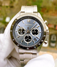 Usado, Relógio masculino Seiko Spirit cronógrafo mostrador azul aço inoxidável SBTR027 comprar usado  Enviando para Brazil