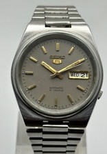 Relógio de pulso masculino vintage Seiko 5 7S26 automático dia/data mostrador cinza 21 joias, usado comprar usado  Enviando para Brazil