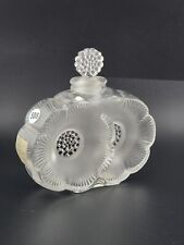 Vintage LALIQUE Deux Fleurs Duas Flores Cristal Frasco de Perfume Fosco com Rolha comprar usado  Enviando para Brazil