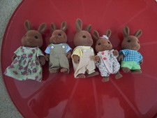 sylvanian families figures rabbits for sale  WIMBORNE