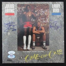Capa de videogame Julius Erving Larry Bird dupla assinada One-on-One JSA/PSA 189305 comprar usado Capa de videogame Julius Erving Larry Bird dupla assinada One-on-One JSA/PSA 189305 comprar usado  Enviando para Brazil
