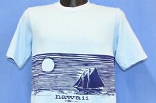Camiseta vintage anos 70 HAVAÍ PÔR DO SOL VELEIRO LOUCO CAMISAS VELA OCEANO ENVOLVENTE M, usado comprar usado  Enviando para Brazil