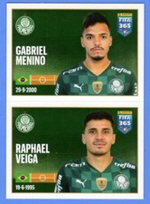 Sticker PANINI FIFA 365 2022 #25 Gabriel MENINO / Raphael VEIGA Palmeiras comprar usado  Enviando para Brazil