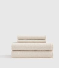 CONJUNTO DE LENÇÓIS KING NATURAL BRANCO MINI LISTRAS DE GIZ LINHO EUROPEU MARMELO NOVO SEM ETIQUETAS comprar usado  Enviando para Brazil