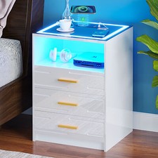Led night stand for sale  Walnut