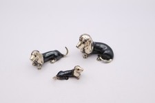 Conjunto vintage de 3 estatuetas de cachorro Dachshund de prata esterlina estampadas 925, usado comprar usado Conjunto vintage de 3 estatuetas de cachorro Dachshund de prata esterlina estampadas 925, usado comprar usado  Enviando para Brazil